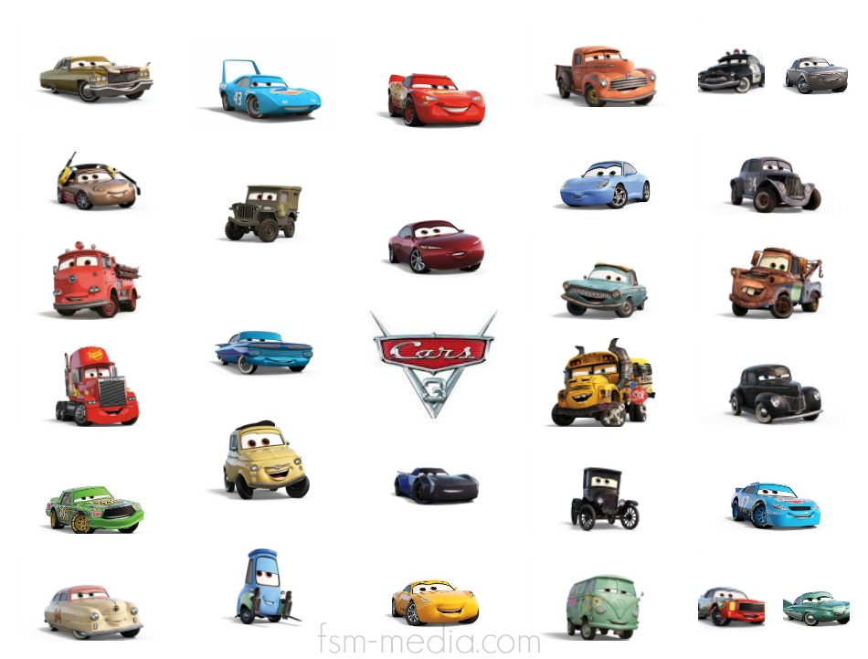 See All of The Characters from Disney/Pixars Cars 3